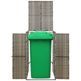  Spremište za kantu za smeće sivo 70 x 80 x 117 cm od poliratana | shoptok.hr