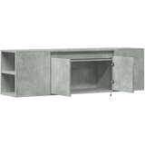 vidaXL Zidni TV ormarić s LED svjetlima boja betona 135x31x39,5 cm | shoptok.hr