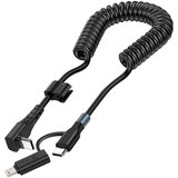 AVIZAR USB-C v USB-C iPhone Lightning navit kabel, kotna oblika - crn 1,5 m, (20763582) Cene