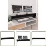 The Living Store Stojalo za zaslon črno 100x24x13 cm iverna plošča - Stojalo Za Zaslon, (21738390) | Shoptok.si