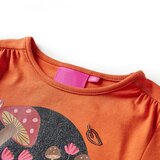  Dječja majica s dugim rukavima tamnonarančasta 128 | shoptok.hr