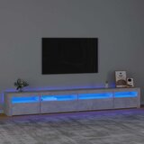 TV ormarić s LED svjetlima siva boja betona 270 x 35 x 40 cm | shoptok.hr