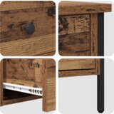  Noćni ormarić stari drvo 40x42x50 cm kompozitno drvo | shoptok.hr