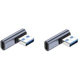 INF 2-Pack Kotni USB-C ženski na USB-A moški adapter: Prenos moči in podatkov, (5000098868) | Shoptok.si