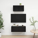 vidaXL 2-dijelni set TV ormarića od iverice crni Cijene