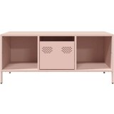 vidaXL Klubska mizica roza 101,5x50x43,5 cm valjano jeklo | Shoptok.si