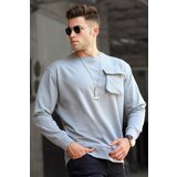 Madmext Sweatshirt - Gray - Regular fit Cene