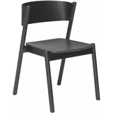 Hübsch Jedilni stol iz črnega hrasta Oblique - Hübsch