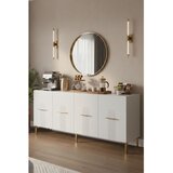 Hanah home komoda Ida 180, 180 cm, bela / zlatna | Eponuda.com