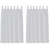 Voile zavjesa 2 kom. Svijetlo siva 175 x 140 cm Poliester | shoptok.hr