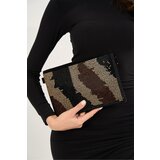Madamra Stone Patterned Women's Stone Clutch Hand and Shoulder Bag Cene