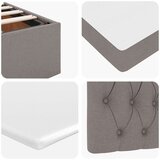 vidaXL Otomanski posteljni okvir z vzmetnicami taupe 200x200 cm blago | Shoptok.si