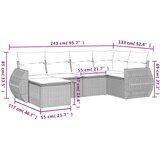  6-dijelni set vrtnih sofa od poliratana s jastucima svjetlosivi | shoptok.hr