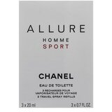 Chanel Allure Homme Sport 3x 20 ml toaletna voda polnilo 20 ml za moške | Shoptok.si