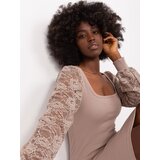 RUE PARIS Dress-RV-SK-7346.98-dark beige | shoptok.hr