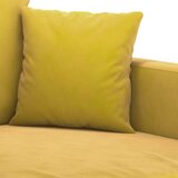  Sedežna garnitura 3-delna z blazinami rumen žamet | Shoptok.si