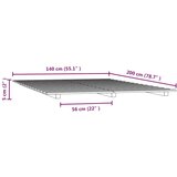  Okvir za krevet 140x200 cm od masivne borovine | shoptok.hr