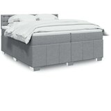  Krevet s oprugama i madracem svjetlosivi 200 x 200cm od tkanine | shoptok.hr