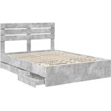  Krevetna konstrukcija s ladicama Betonski sivi 160 x 200 cm Siva 206 x 163 x 100 cm | Shoptok.si