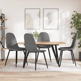 Maison Chic Jedilni stoli - Vzorci stoli 4 kosi svetlo siv žamet A905, (22031941) | Shoptok.si