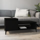 vidaXL Klubska mizica Črna 100x50x45 cm inženirski les Cene