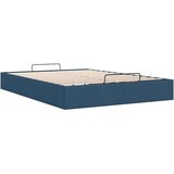 vidaXL Otomanski posteljni okvir brez vzmetnice moder 140x190 cm blago, (21610317) | Shoptok.si