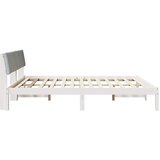  Okvir kreveta s uzglavljem Bijela i svijetlosiva 200 x 200 cm | Eponuda.com