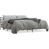  Okvir za krevet boja hrasta 200x200cm konstruirano drvo i metal | shoptok.hr