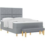  Krevet s opruga kutije Svjetlosiva 200 x 140 cm tkanina | shoptok.hr