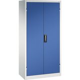 C+P Delavniška omara s krilnimi vrati in predali, ŠxG 930 x 500 mm, 3 police, svetlo sive / encijan modre barve | Shoptok.si