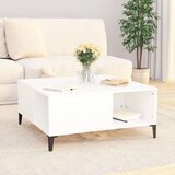  Stolić za kavu bijeli 80 x 80 x 36 5 cm od konstruiranog drva | shoptok.hr