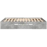  Okvir kreveta boja betona 140x190 cm od konstruiranog drva | shoptok.hr