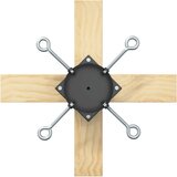 Stalak za božićno drvce Crna 50 x 50 x 16 cm Čvrsto borovo drvo | Eponuda.com
