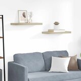  Plutajuće zidne police 2 kom boja hrasta 60 x 23,5 x 3,8 cm MDF | shoptok.hr