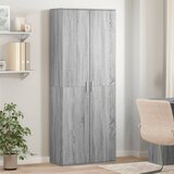 The Living Store Visoka omara siva sonoma 70x35x180 cm inženirski les - Visoka Omarica, (21837202) | Shoptok.si