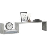  Zidne police 2 kom siva boja 100 x 15 x 20 cm konstruirano drvo | shoptok.hr