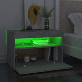  Noćni ormarić LED 2 kom siva boja betona 60x35x40 cm od iverice | Eponuda.com