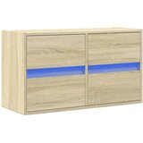  Zidni TV ormarić s LED svjetlima boja hrasta 80 x 31 x 45 cm | shoptok.hr