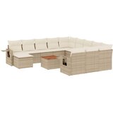  13-dijelni set vrtnih sofa s jastucima poliratan Bež | shoptok.hr