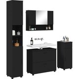  Set namještaja za kupaonicu 4 kom. Crna 35 x 30 x 192 cm | shoptok.hr