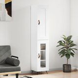 vidaXL Visoka komoda sjajna bijela 34 5x34x180 cm konstruirano drvo Cijene