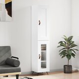 vidaXL Visoka omara visok sijaj bela 34,5x34x180 cm inženirski les | Shoptok.si