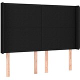  Box spring postelja z vzmetnico LED črna 140x200 cm blago, (20846772) | Shoptok.si
