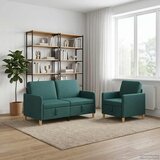  Set sofe s pohranom 2 pcs Tamnozelena Poliester | shoptok.hr