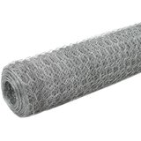  Mrežna ograda od pocinčanog čelika za kokoši 25 x 1,5 m srebrna | shoptok.hr