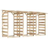  Pergola s streho 3 kosi 100x90x200 cm impregnirana borovina | Shoptok.si