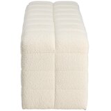Ellos Home Kremno bela oblazinjena klop iz tkanine bouclé Fanita – | Shoptok.si