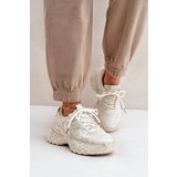 FL1 Womens Sneakers With Distressing On Platform Beige Seladwen | Shoptok.si