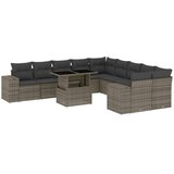  11-dijelni set vrtnih sofa od poliratana s jastucima sivi | shoptok.hr