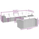 vidaXL 9-dijelni set vrtnih sofa s jastucima bež od poliratana | shoptok.hr